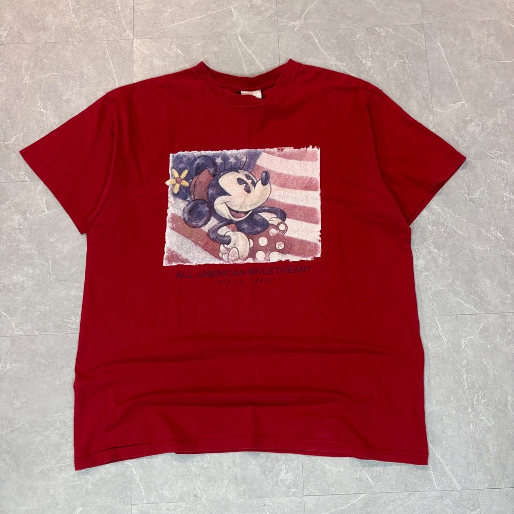 Disney Minnie‎ Mouse All American Sweetheart Red T-Shirt Mens XL LA7312